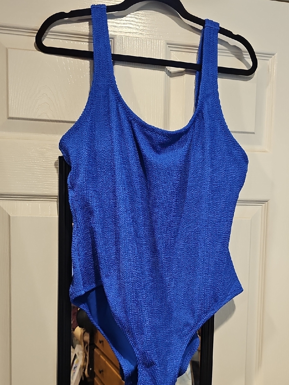Shade & Shore Royal Blue Textured One-Piece Swimsuit